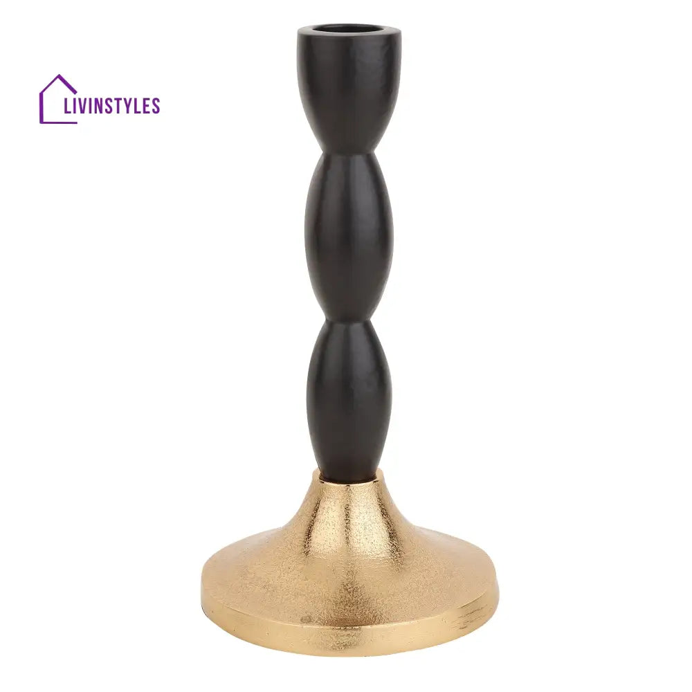 Spiral Candle Holder Black/Gold Holder