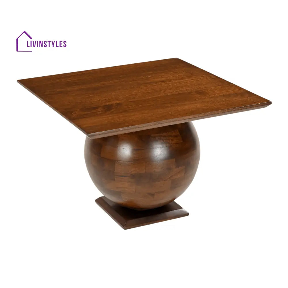 Squaphere Solid Wood Modern Geometric Center Table