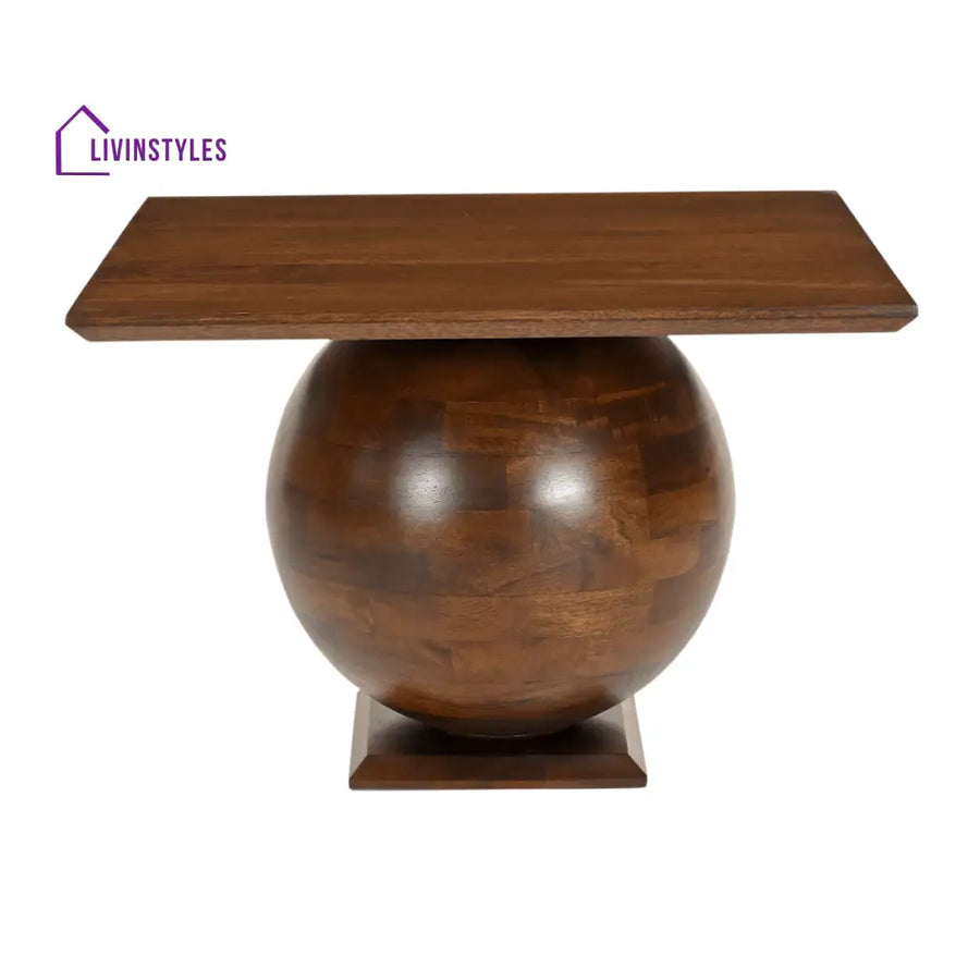 Squaphere Solid Wood Modern Geometric Center Table