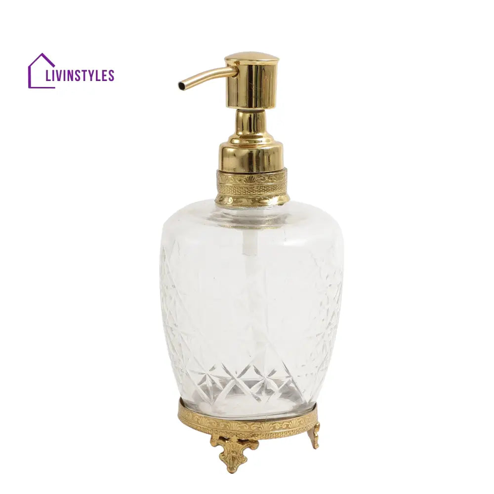 Starlight Crystal Cut Dispenser In Gold