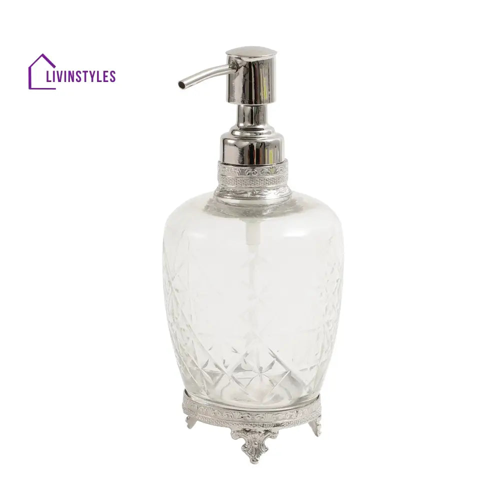 Starlight Crystal Cut Dispenser In Silver