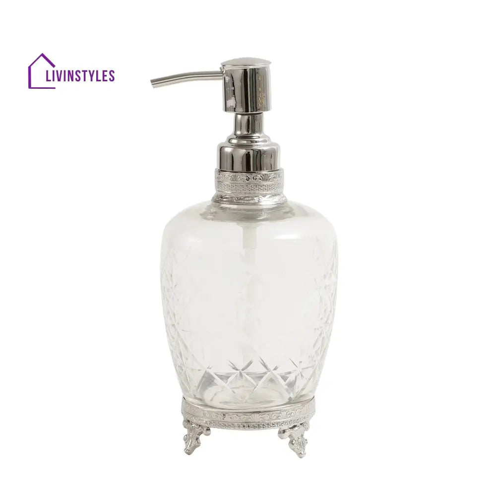 Starlight Crystal Cut Dispenser In Silver