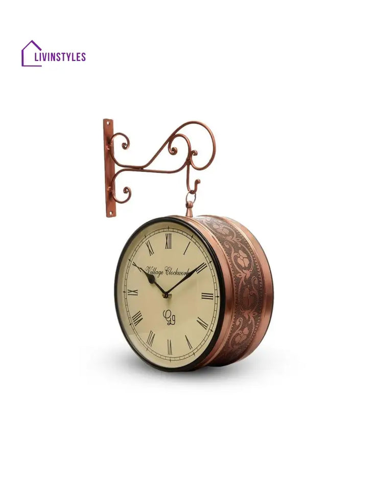 Station Clock Copper 12 Inches