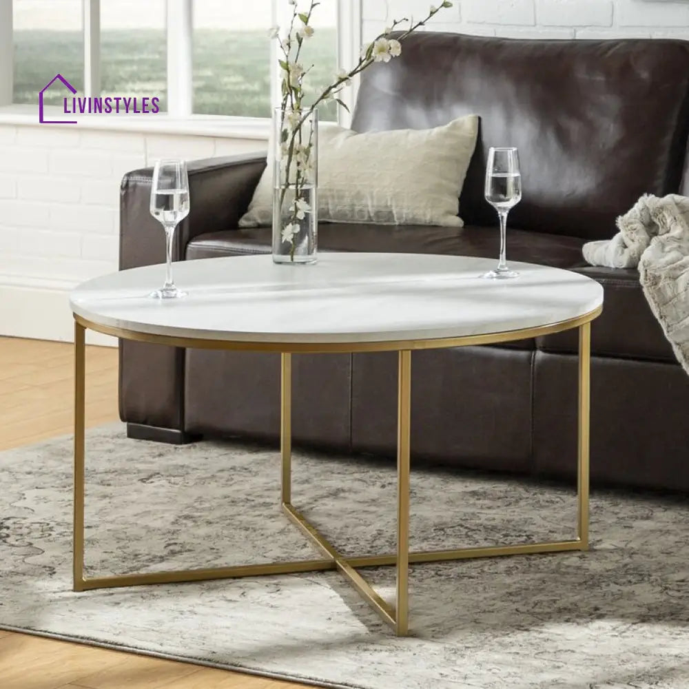 Sterling Metal Coffee Table For Living Room