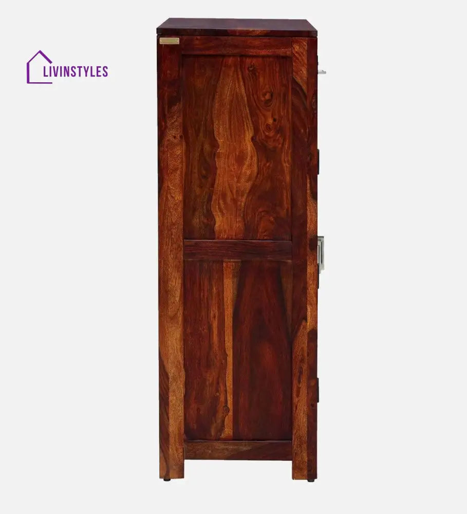 Stigen Sheesham Wood Shoe Cabinet In Honey Oak Finish