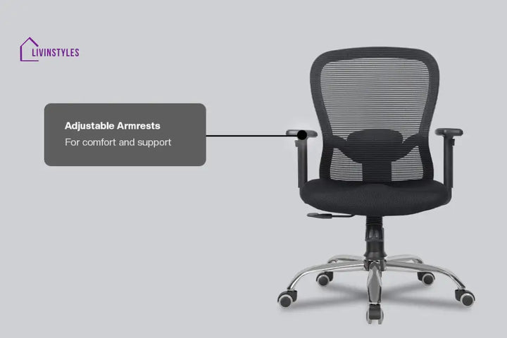 Subham Crystal V2 Mid Back Mesh Office Chair Efficient Chairs