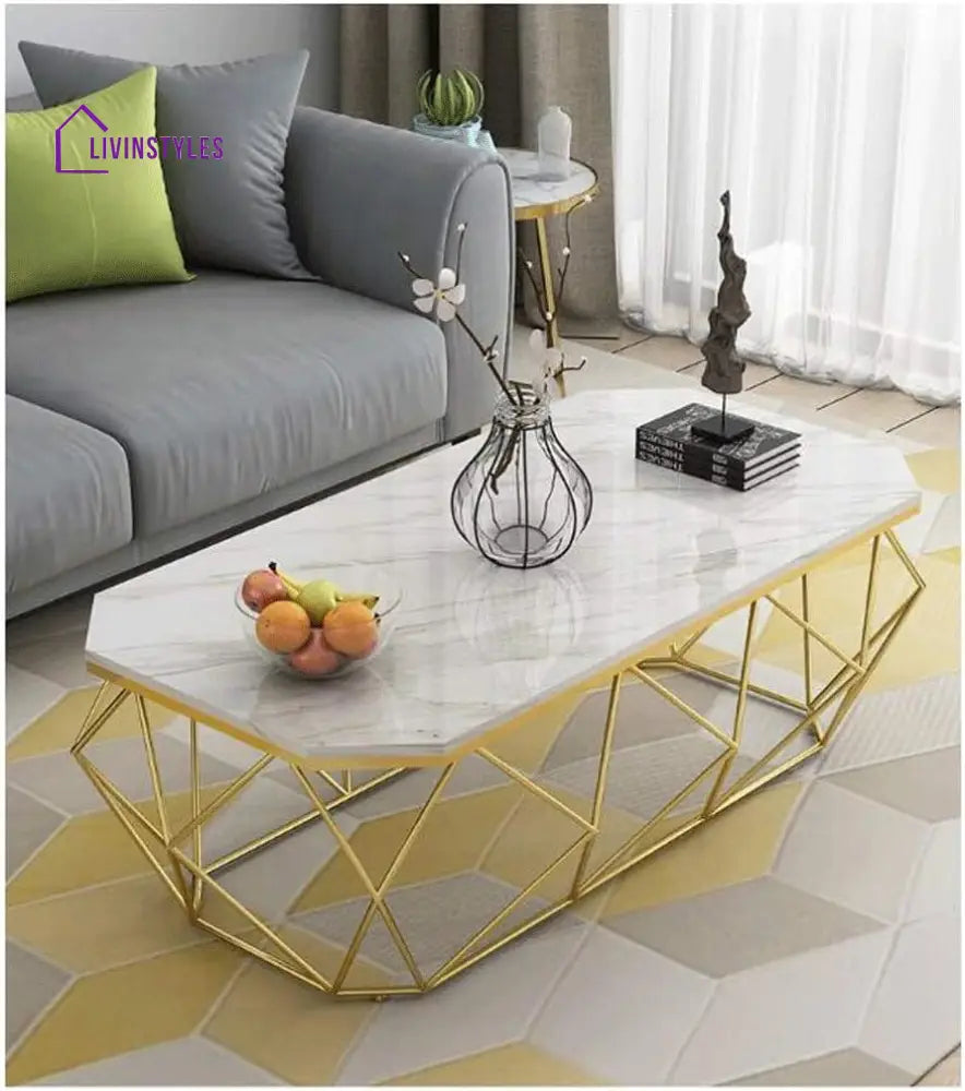 Suman Metal And Marble Center Table