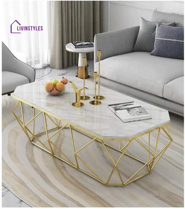 Suman Metal And Marble Center Table