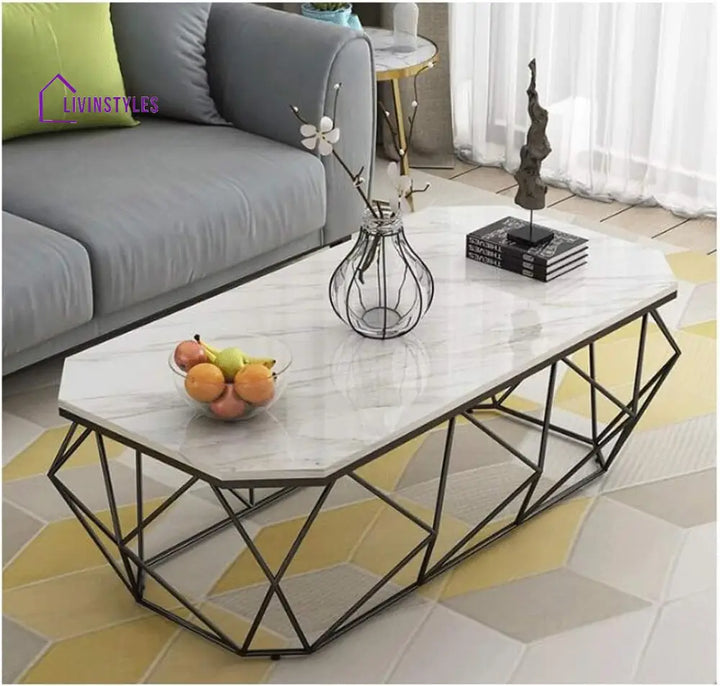 Suman Metal And Marble Center Table