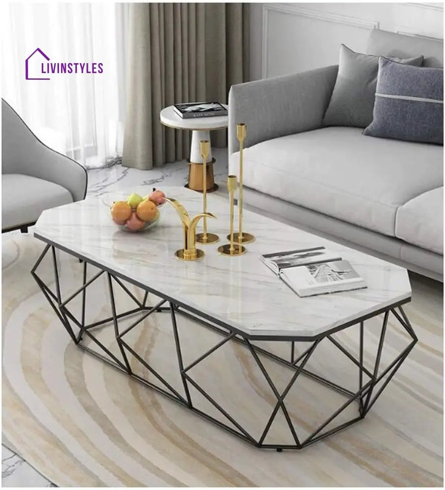 Suman Metal And Marble Center Table