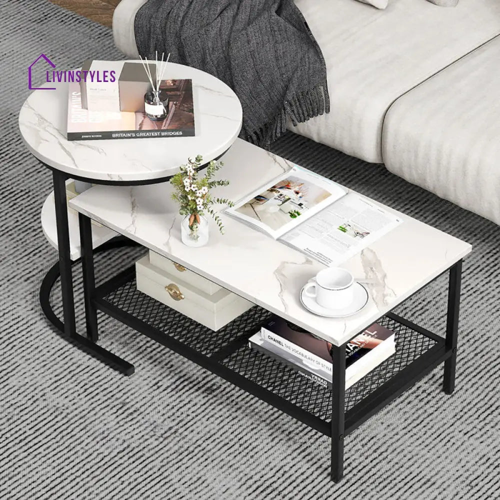 Summit Metal And Marble Top Coffee Table