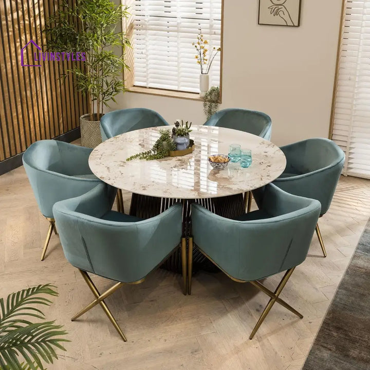 Supriya 4 Zoe Velvet Carver Dining Chairs Teal