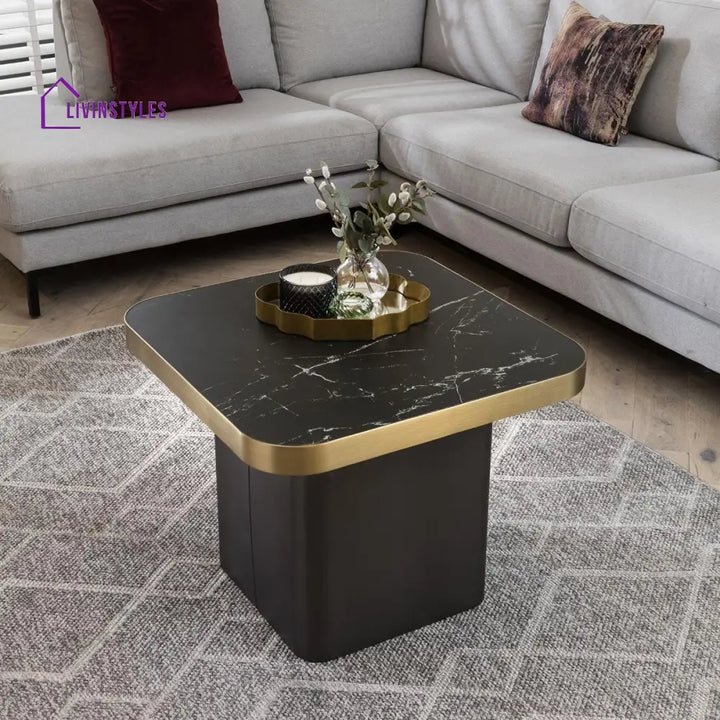 Supriya Luxury Square Side Table Black