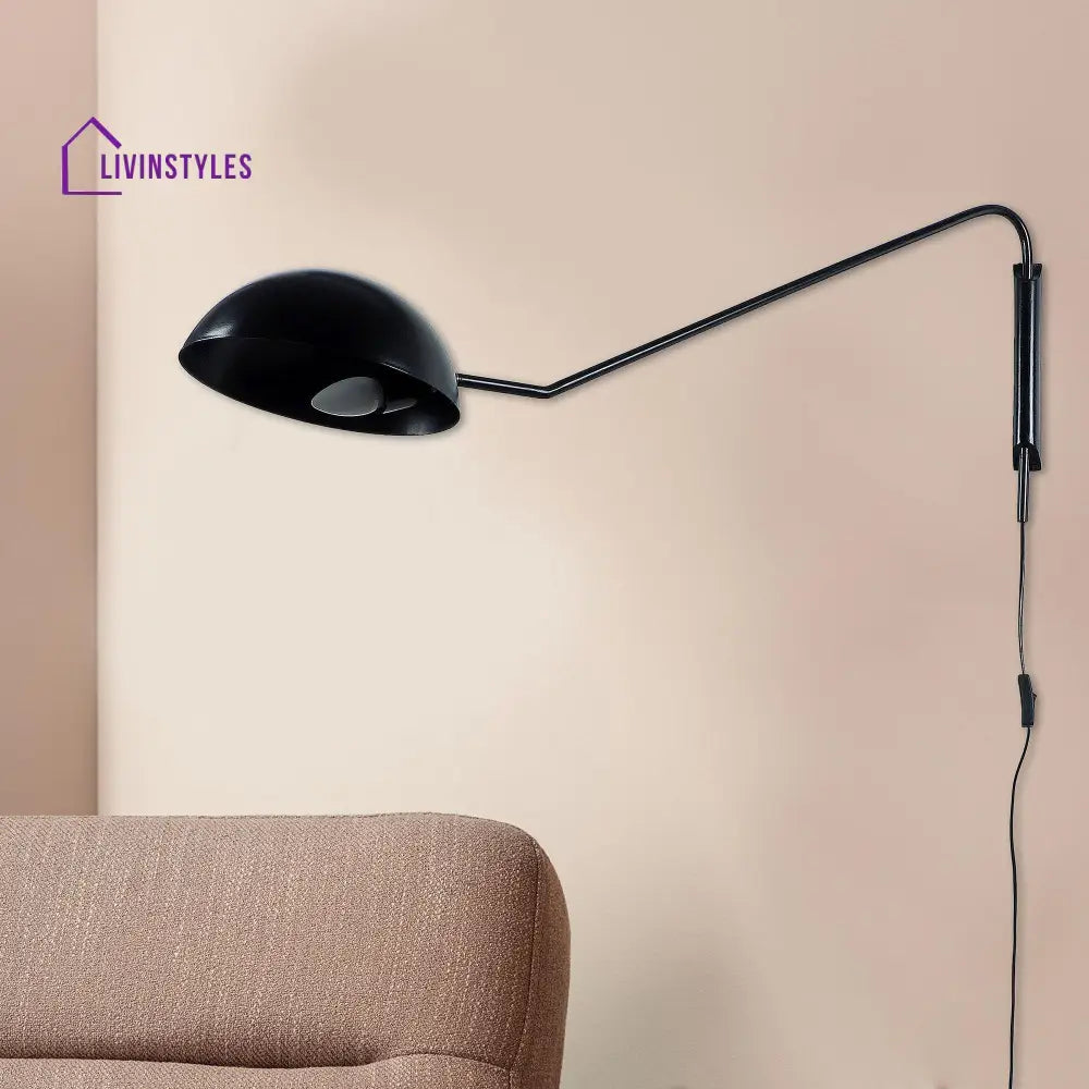 Swiveling Black Metal Wall Light By Ss Lightings Lamp