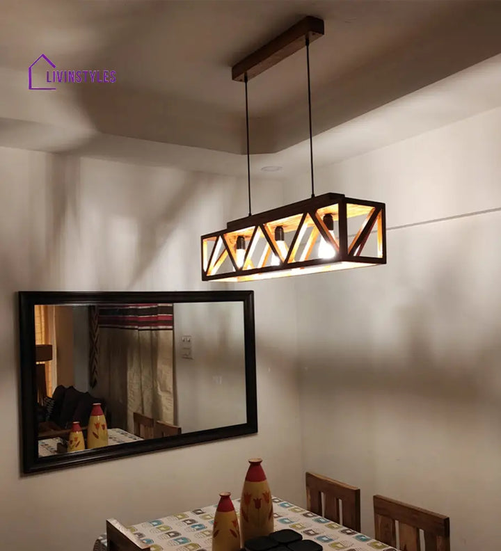 Symmetric 36 Centrum Brown 3 Series Hanging Lamp Lamps