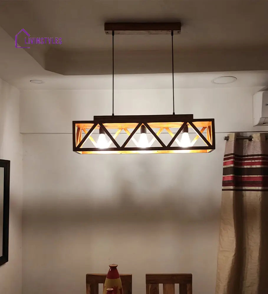 Symmetric 36 Centrum Brown 3 Series Hanging Lamp Lamps