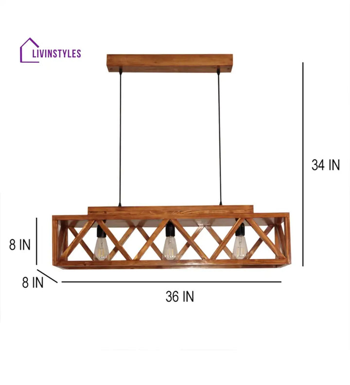 Symmetric 36 Centrum Brown 3 Series Hanging Lamp Lamps