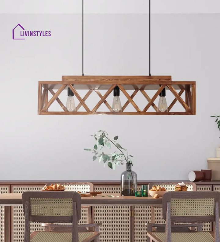 Symmetric 36 Centrum Brown 3 Series Hanging Lamp Lamps