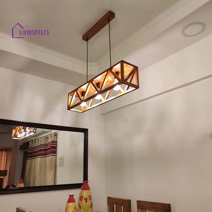 Symmetric Centrum Wooden Series Hanging Lamp Lamps