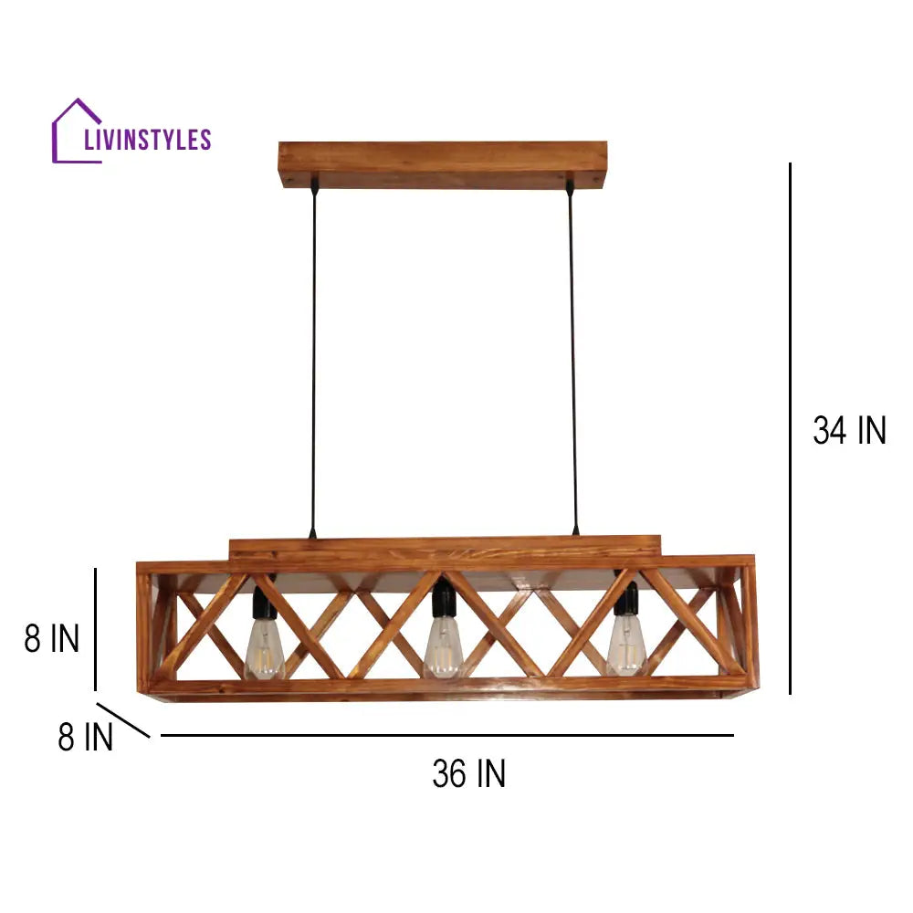 Symmetric Centrum Wooden Series Hanging Lamp Lamps