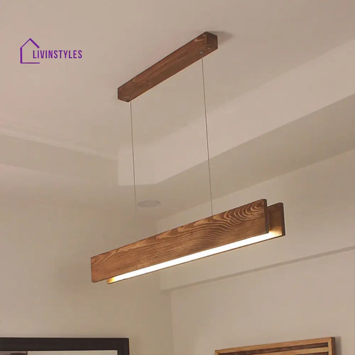 Synergy 36 Brown Wooden Led Hanging Lamp Lamps