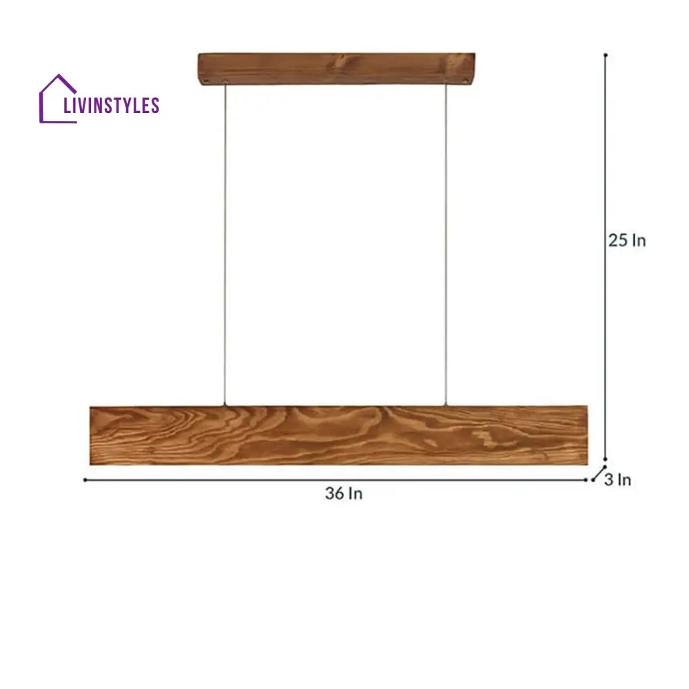 Synergy 36 Brown Wooden Led Hanging Lamp Lamps