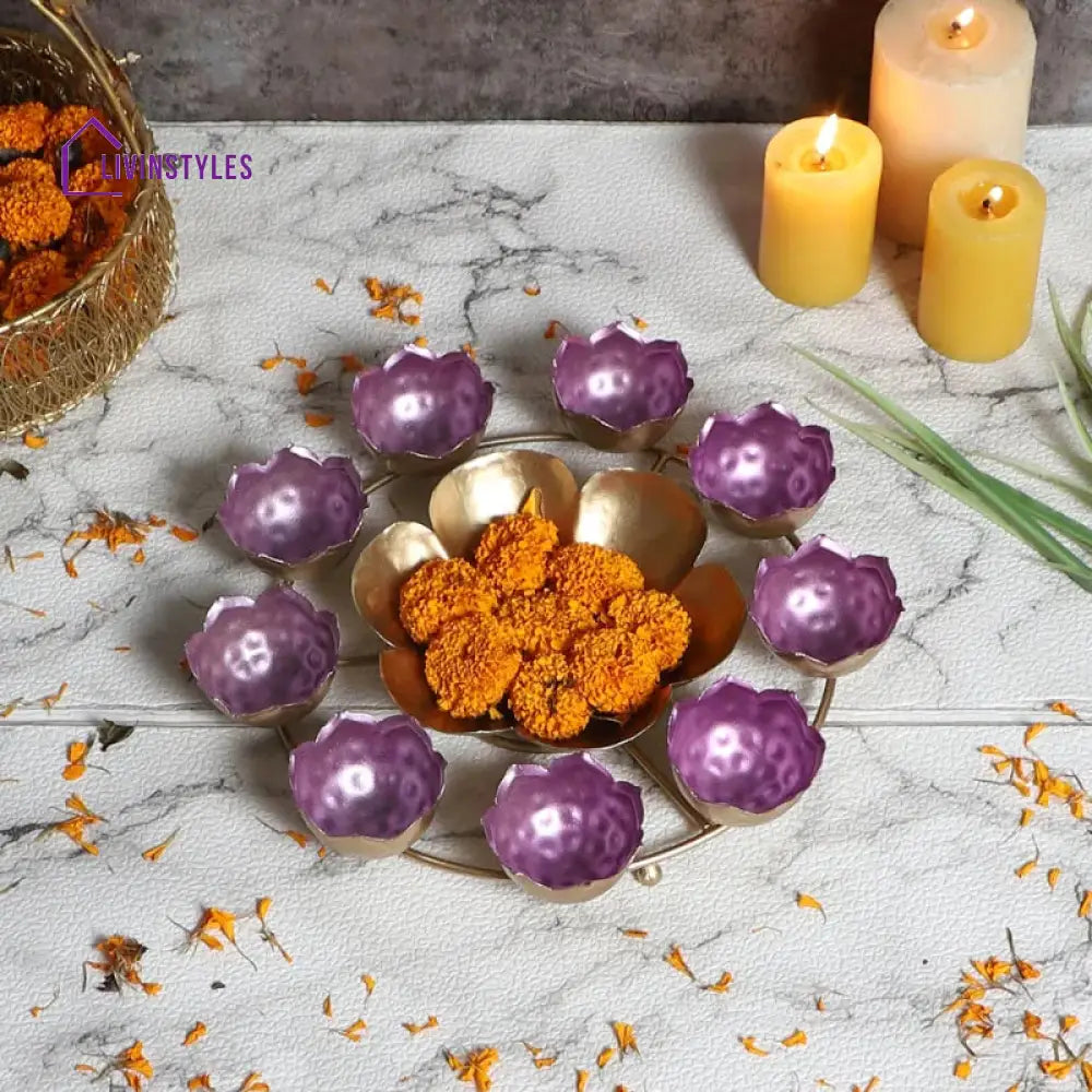 Taj Tealight Urli Purple &