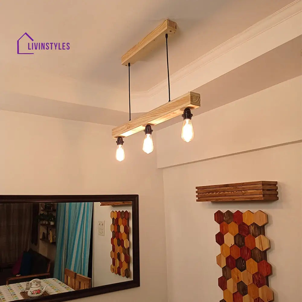 Tavern Beige Wooden Series Hanging Lamp Lamps