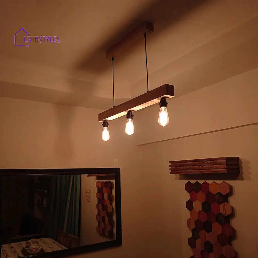 Tavern Beige Wooden Series Hanging Lamp Lamps