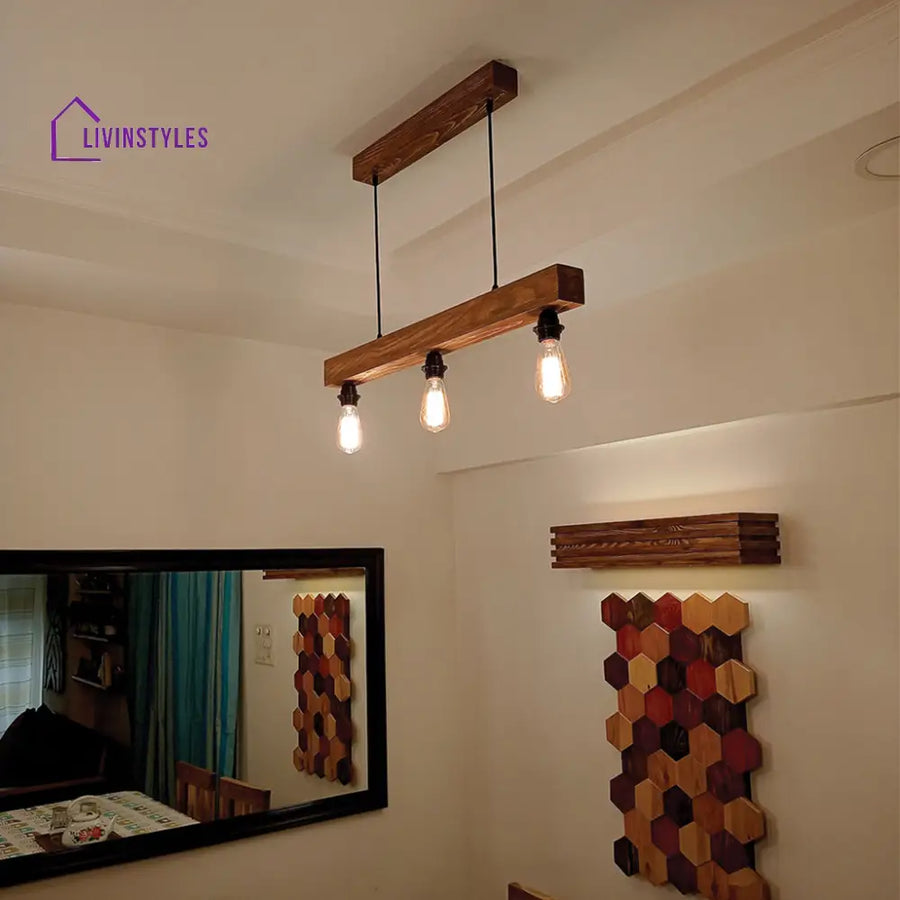 Tavern Brown Wooden Series Hanging Lamp Lamps