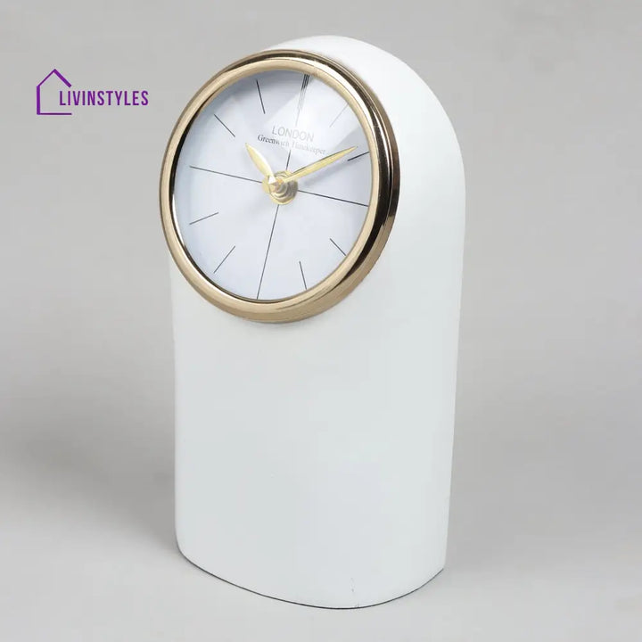 Temporal Table Clock In White Table Clock