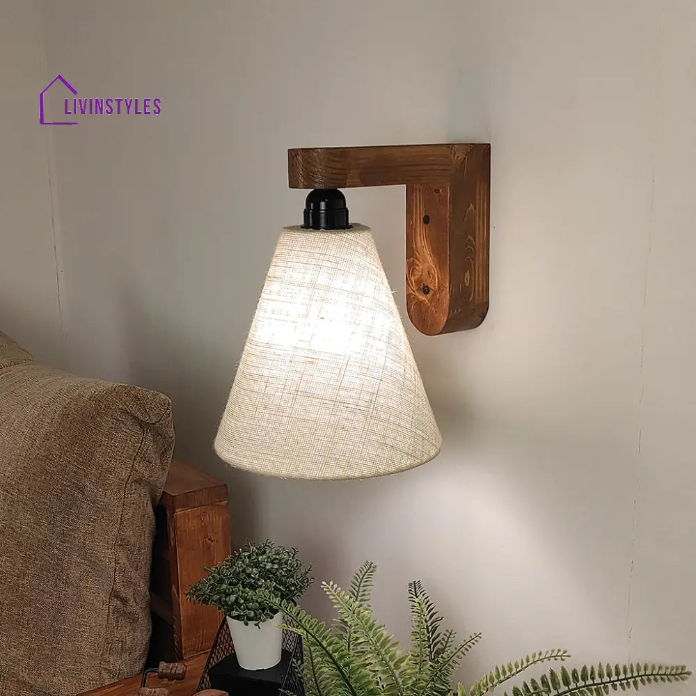 Terzo Brown Wooden Wall Light Lights