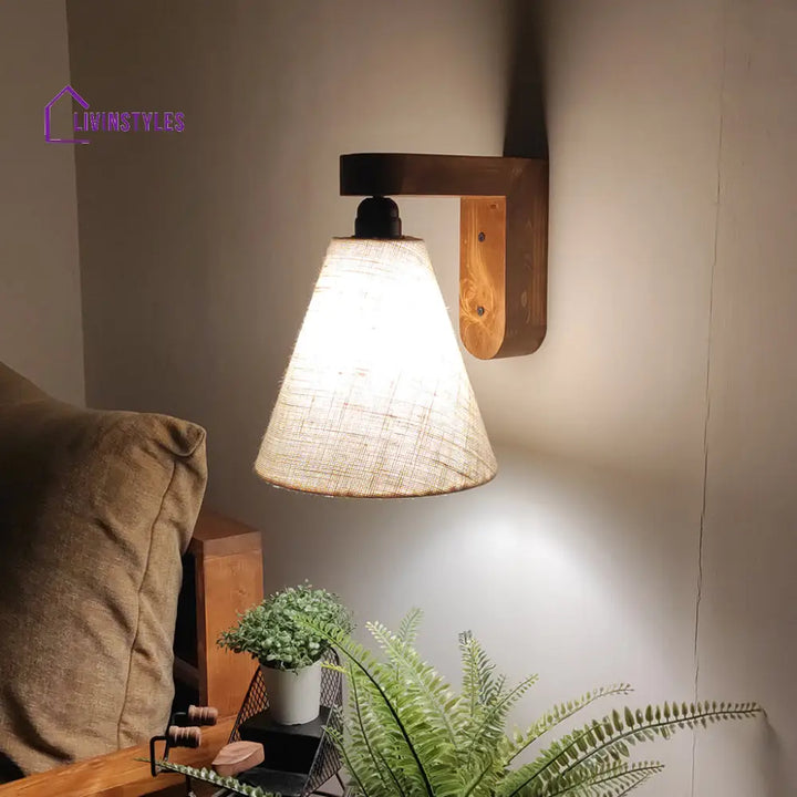 Terzo Brown Wooden Wall Light Lights