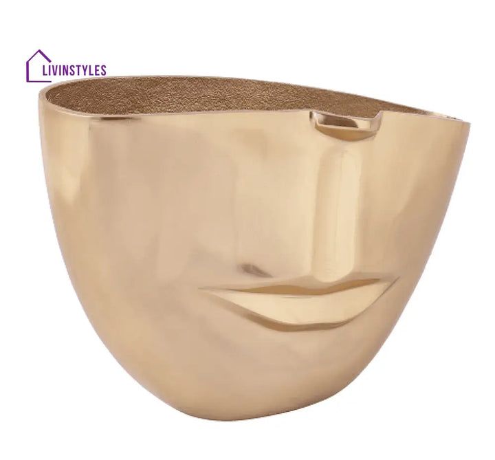 The Amused Gold Face Vase