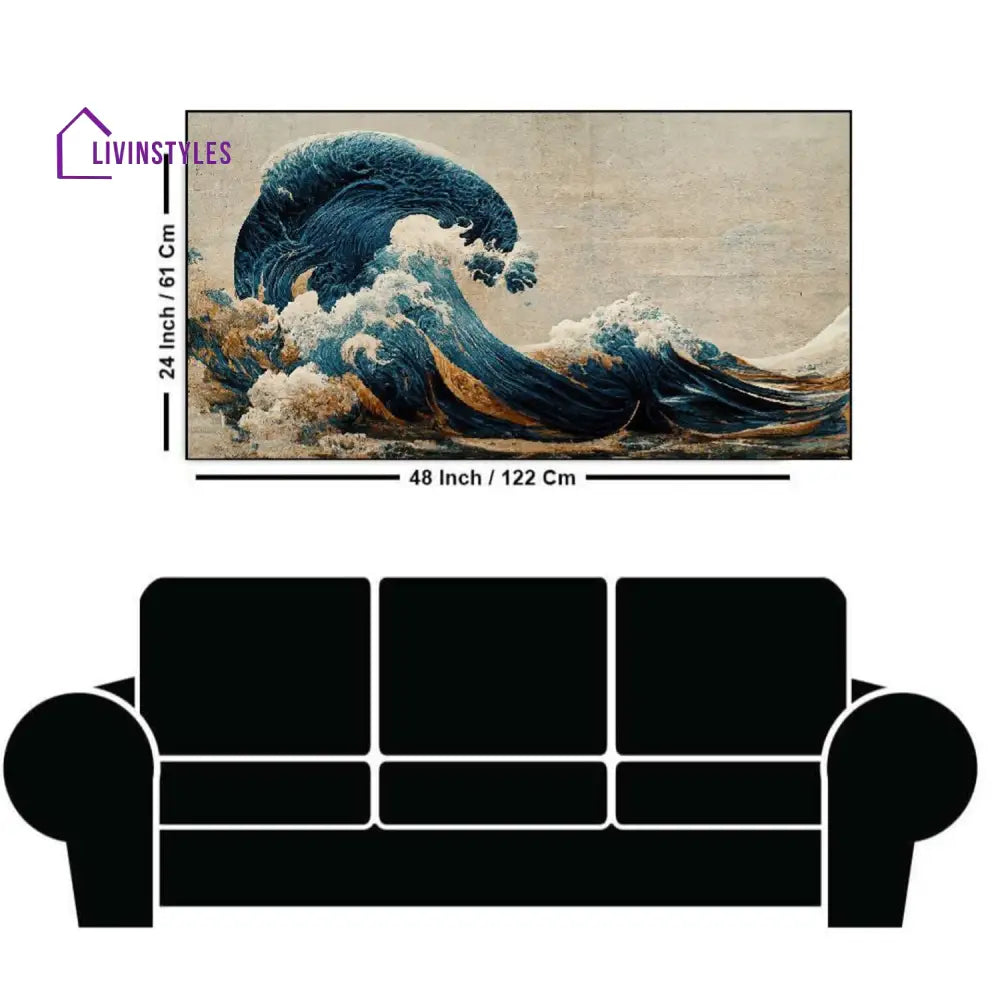 The Great Wave: Nature’s Majesty Wall Painting