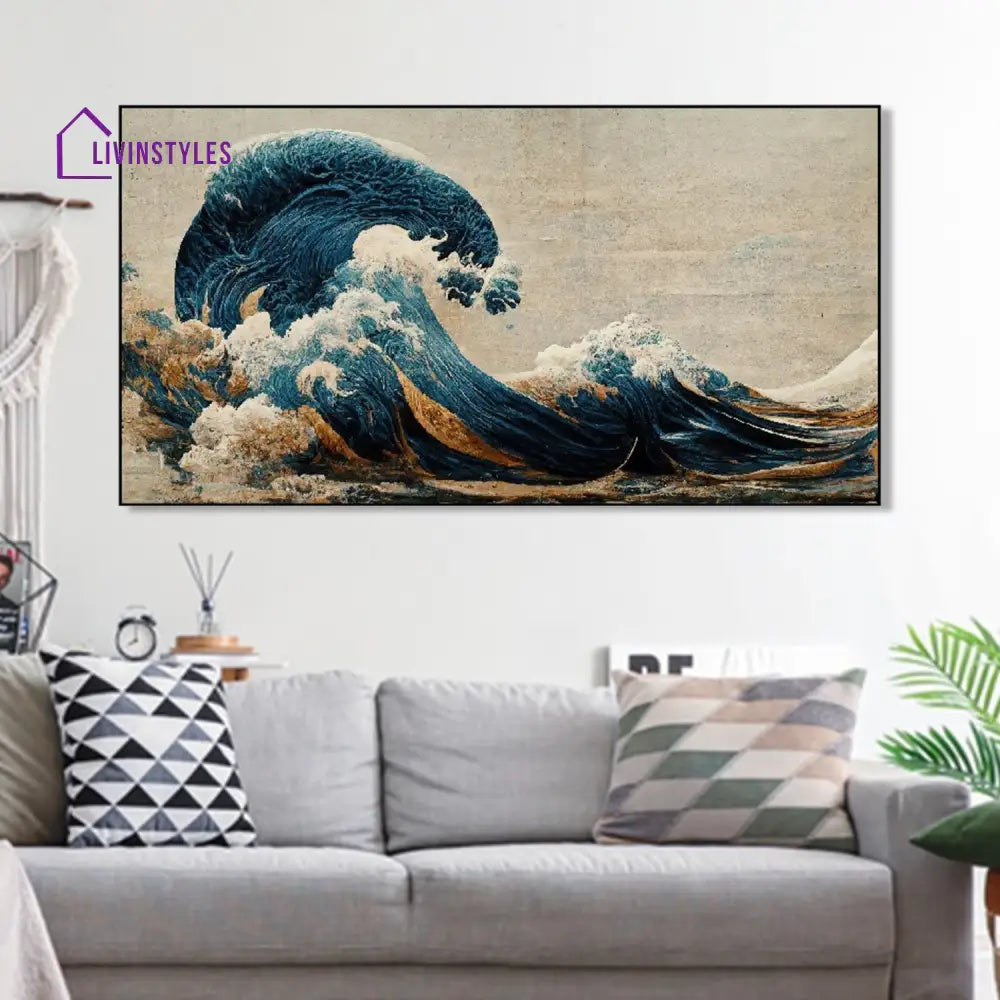 The Great Wave: Nature’s Majesty Wall Painting