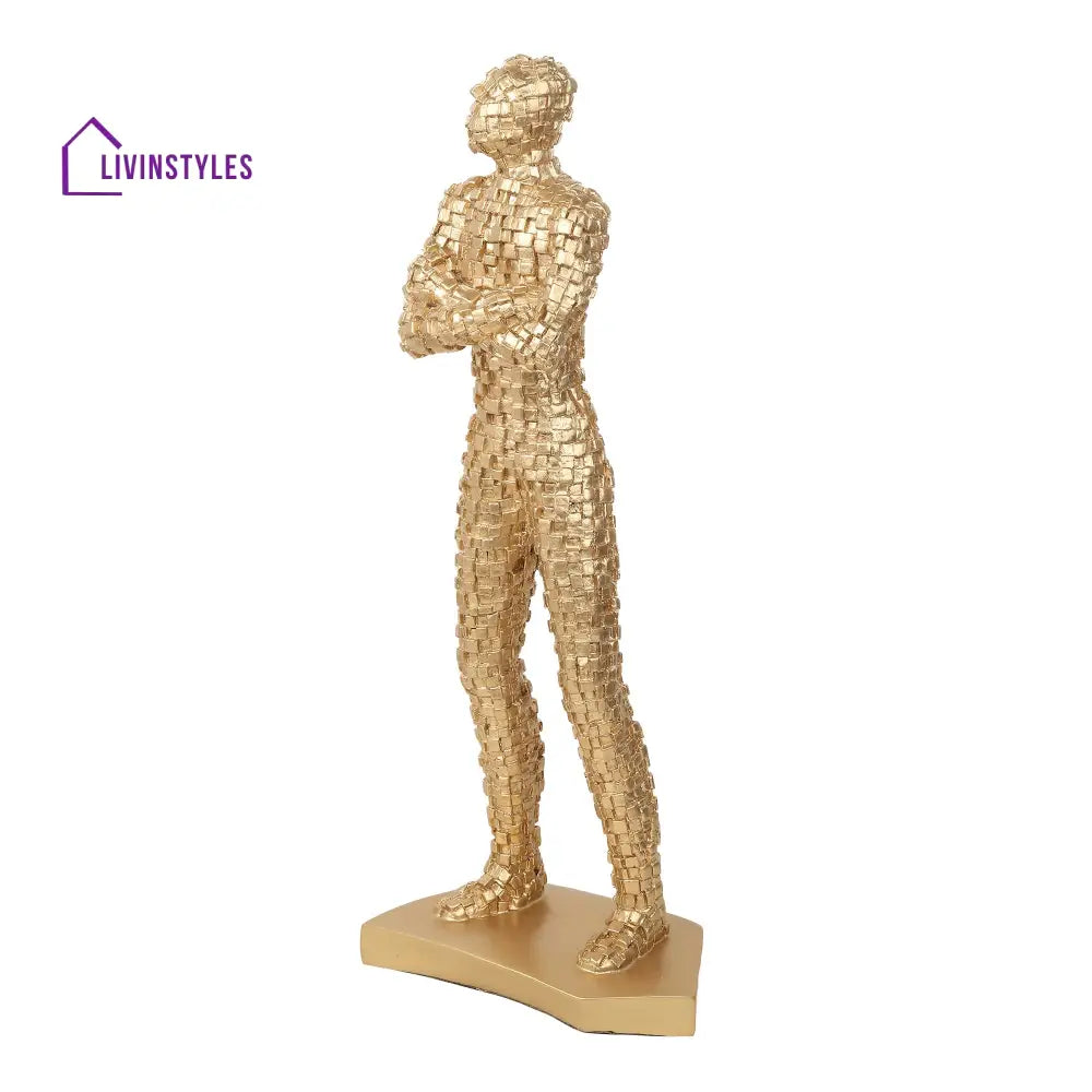 The Proud Thinker In Gold Decorative