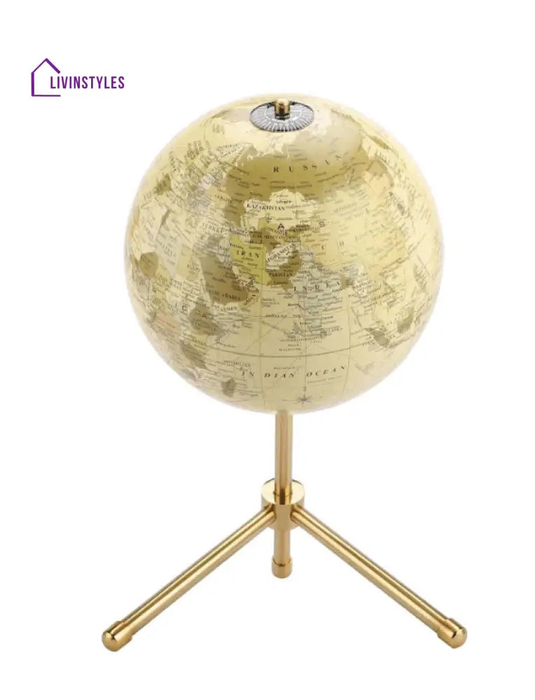 Tilt Cream Globe Iron Table Accent