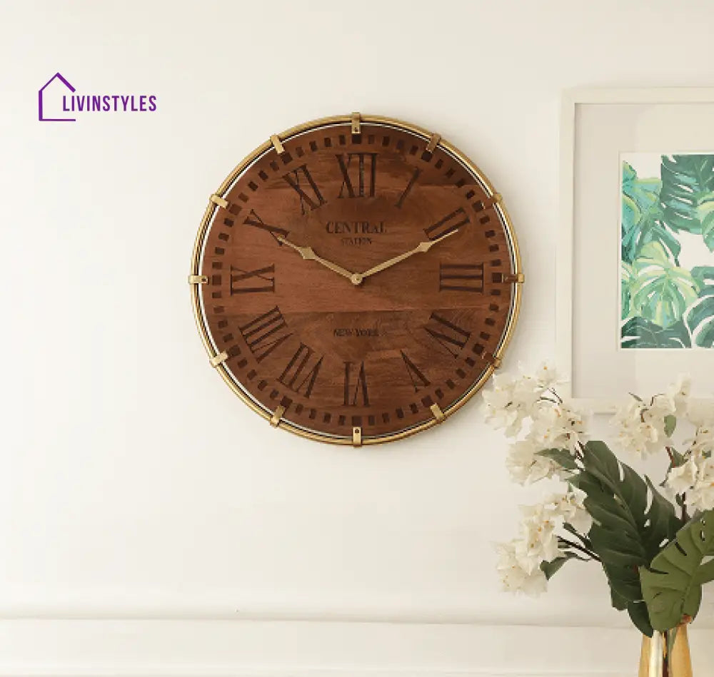 Timberland Gold Wall Clock