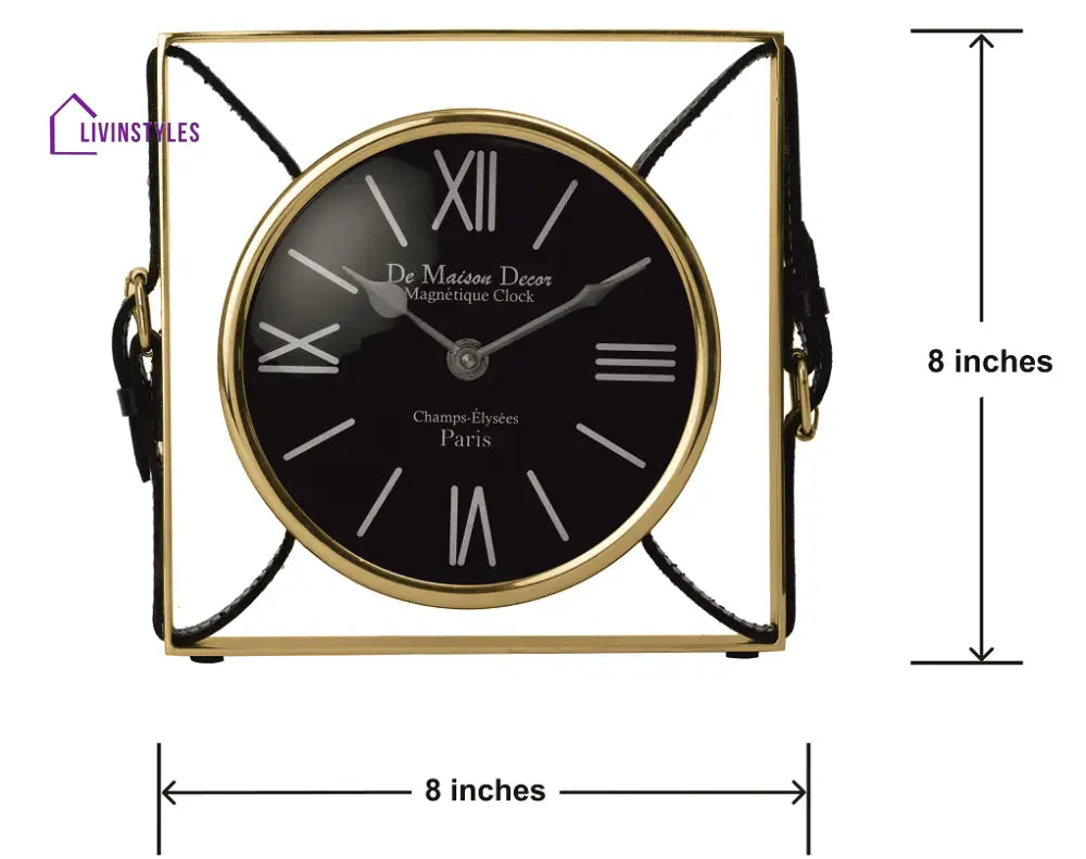 Timeless Straps Gold Table Clock