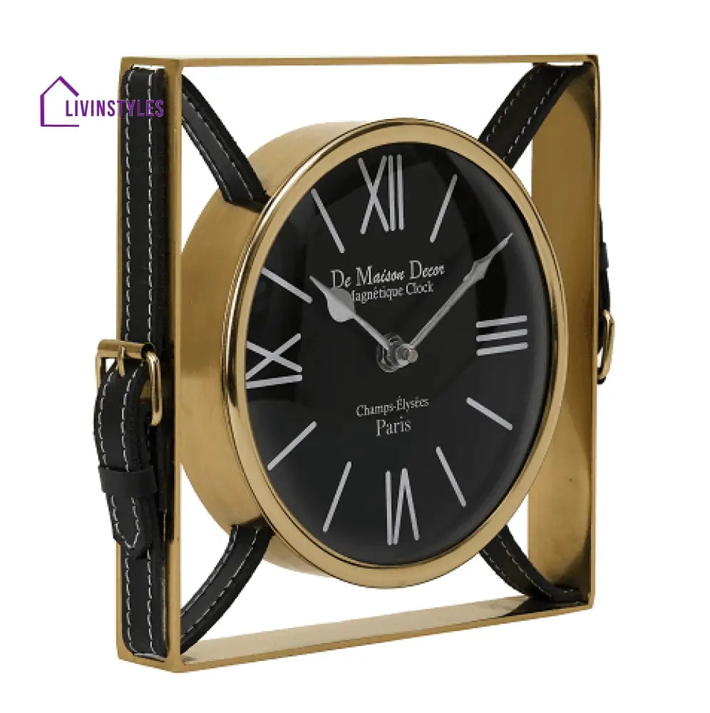 Timeless Straps Gold Table Clock