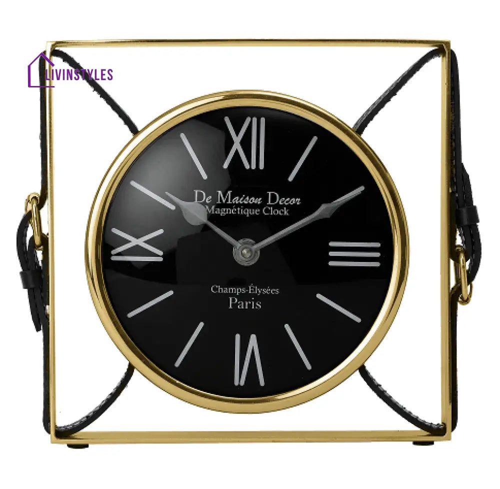 Timeless Straps Gold Table Clock