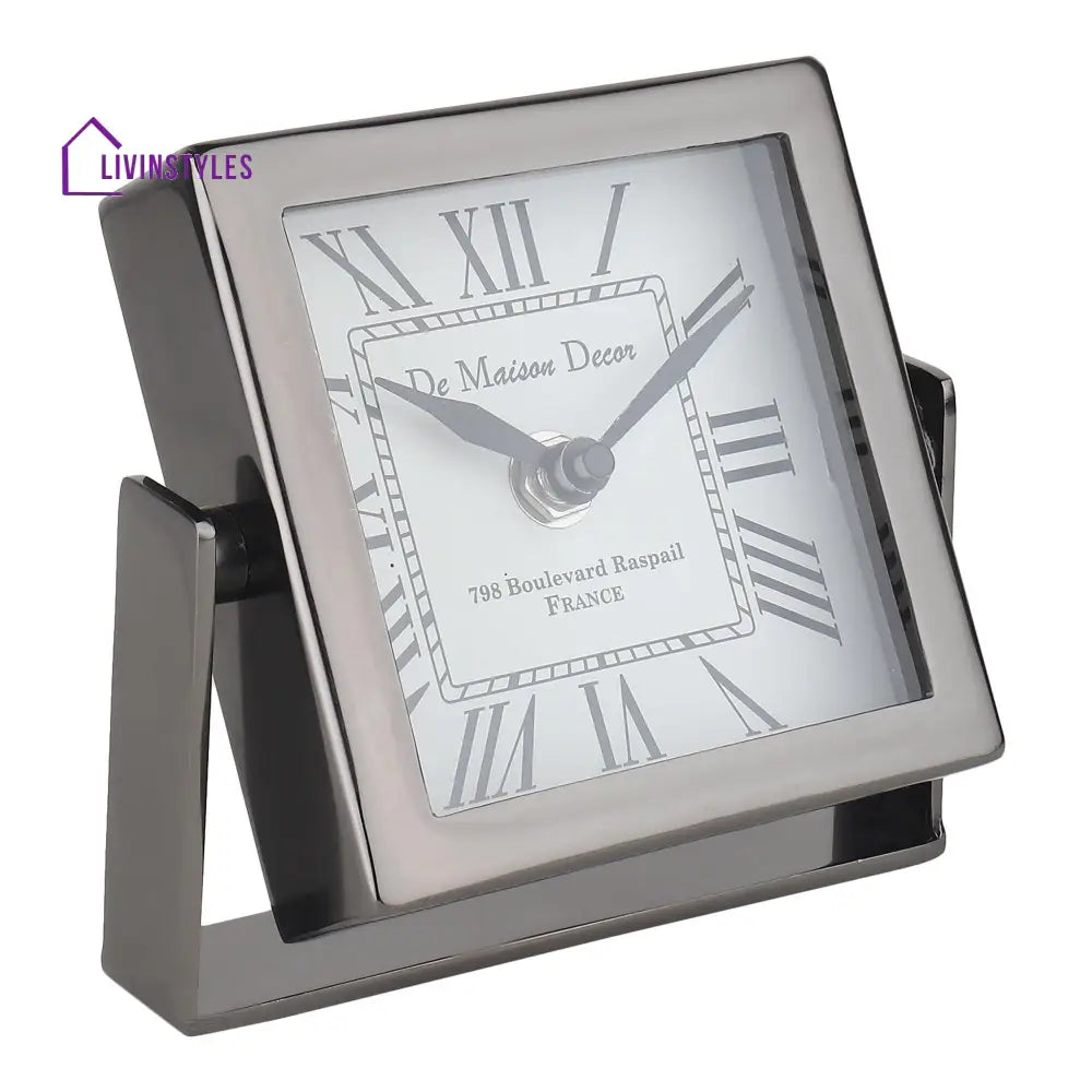 Time’s Canvas - The Table Clock (Medium) In Silver