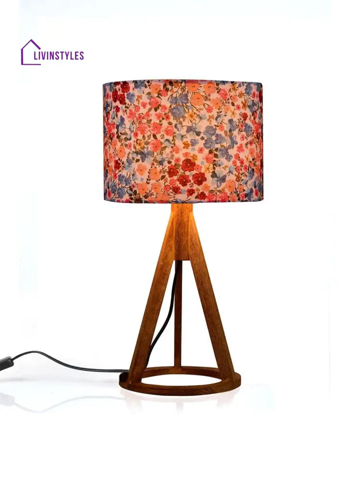 Tiny Flowers Trio Wooden Lamp