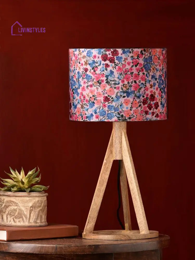 Tiny Flowers Trio Wooden Lamp