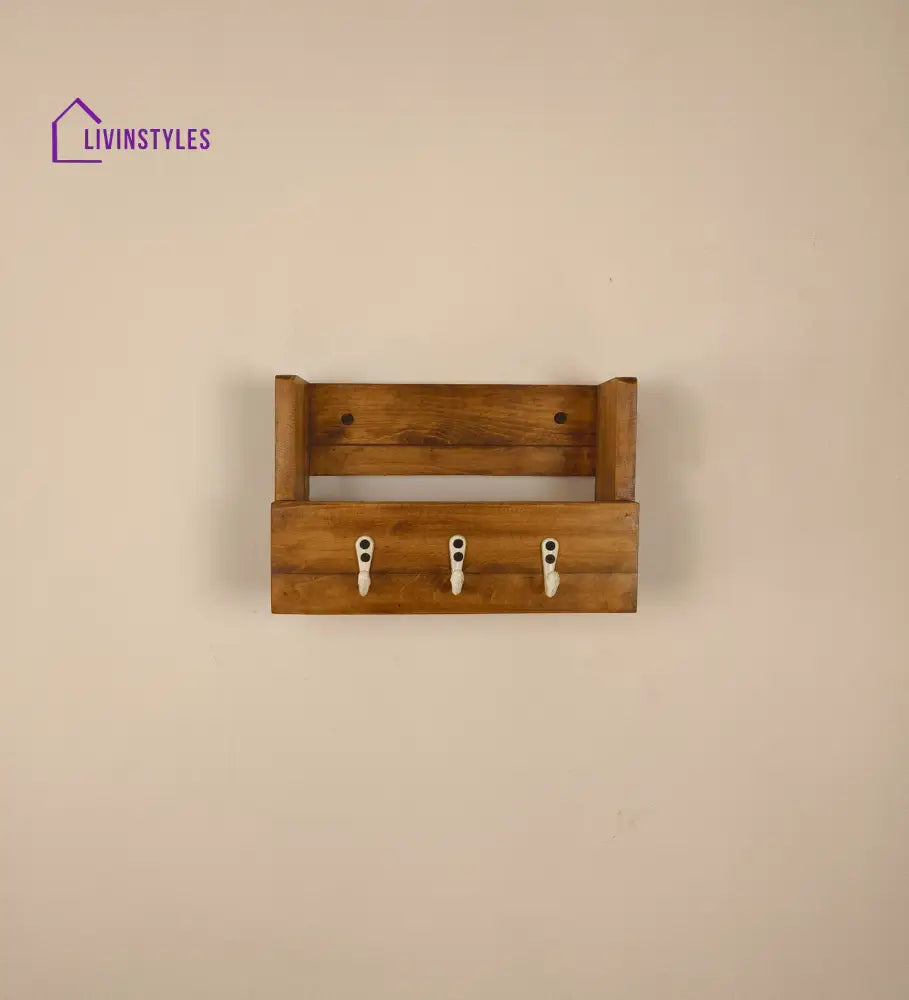 Tivoli Wooden Wall Organiser With Key Holders