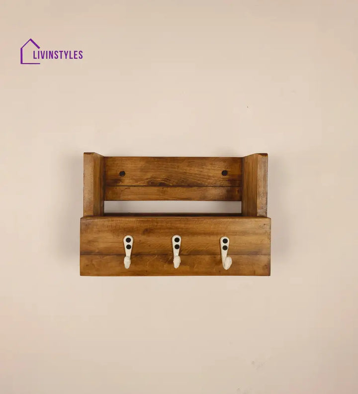 Tivoli Wooden Wall Organiser With Key Holders