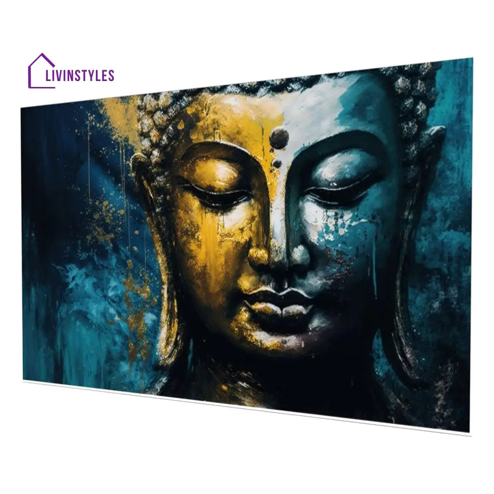 Tranquil Buddha Face Wall Painting