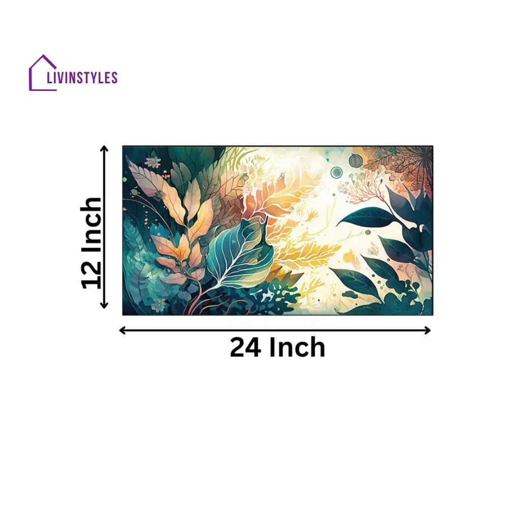 Tranquil Forest: Vibrant Floral Abundance Wall Painting