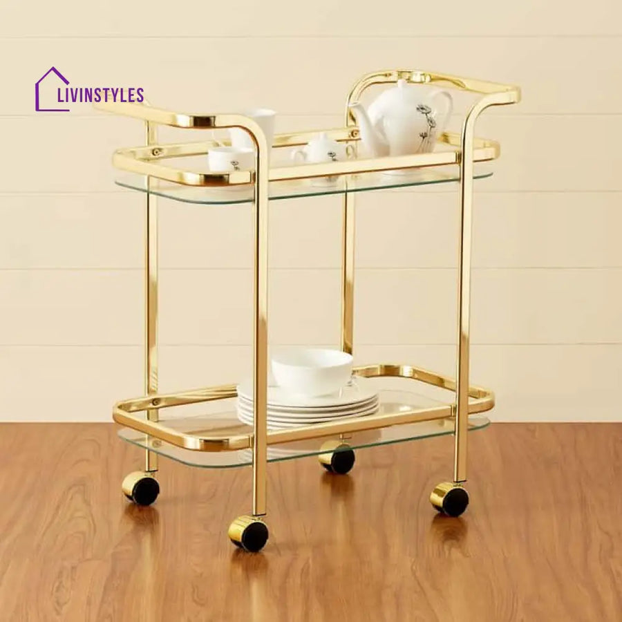 Trolley with dual side handles for drinks